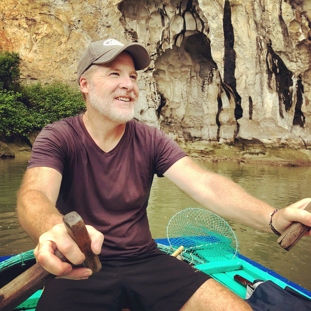 Experience the bamboo boat